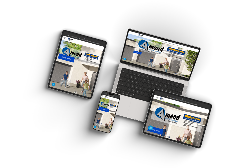 Responsive Website von Metallbau Amend für Tore, Türen und Metallbau-Leistungen